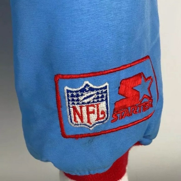 Vintage Starter Houston Oilers Zip Up Coat Large - Picture 7 of 12
